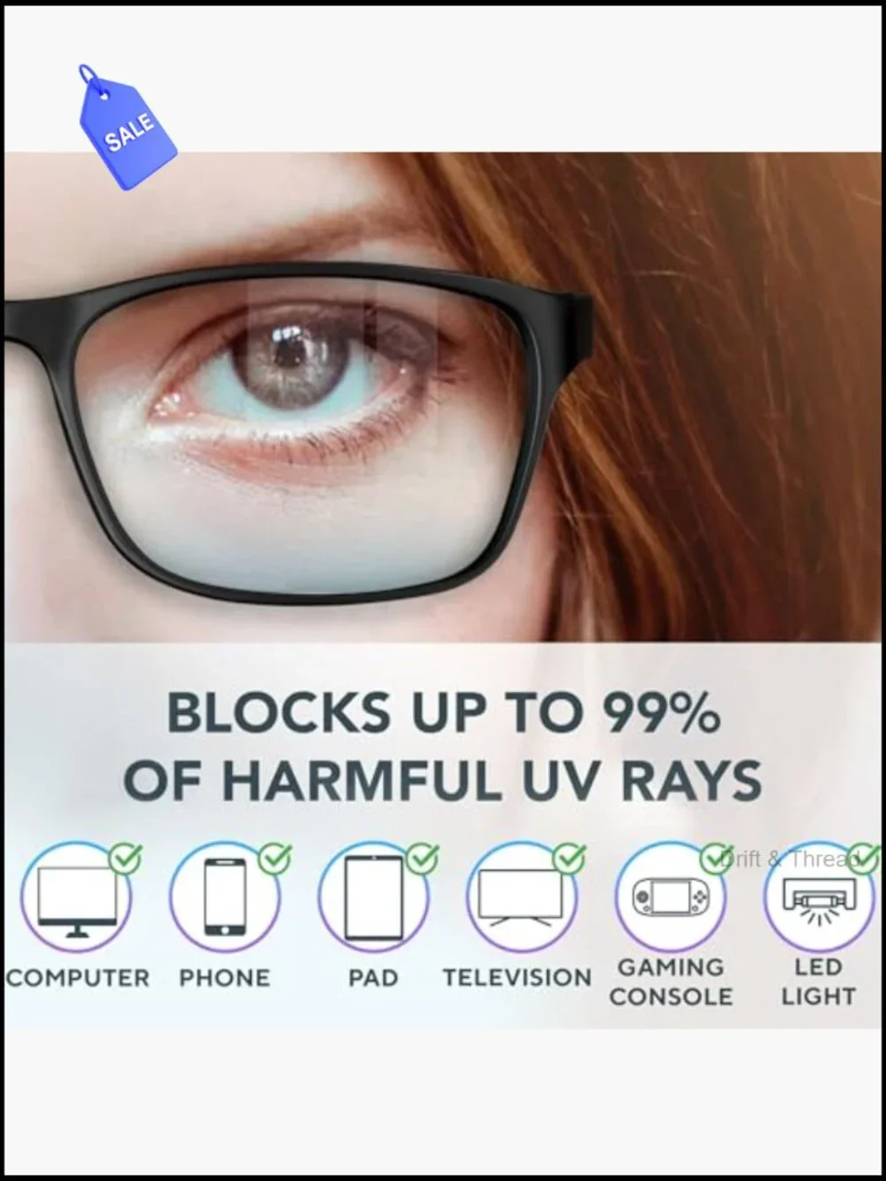 Blue Light Blocking Glasses Unisex Ease Digital Eye Strain Headache Computer
